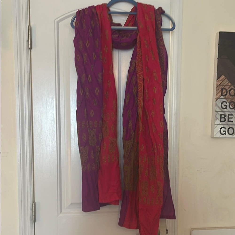 Vibrant Pink and Purple Scarf